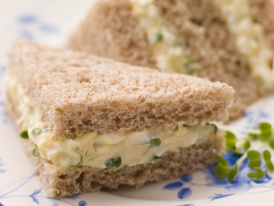Egg and Cress Sandwich with Afternoon Tea